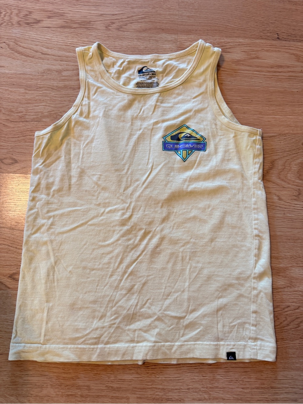 Quiksilver Kids Pale Yellow Tank Top with Chest Logo